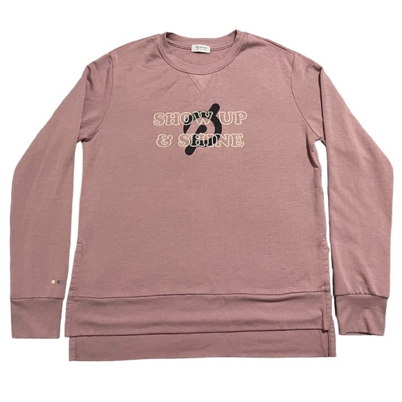 Peloton Tops - Peloton Show Up and Shine Side Slit Pullover Sweatshirt Size Large